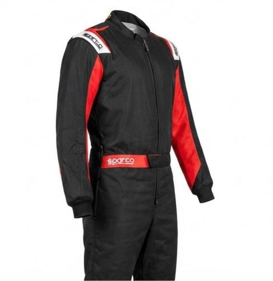 Sparco Racing Suit Black and Red Go Kart Fire Suit Professional Motorsport Race Suit, Track Day & Sim Racing Overall Free