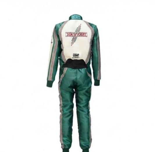 Apex Pro Elite Green Racing kart Suit – Professional Track-Ready Competition Apparel
