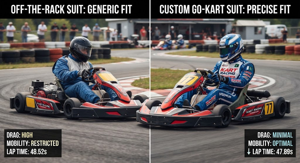 Off-the-Rack vs. Custom Go-Kart Suits: Why a Precise Fit Improves Lap Times