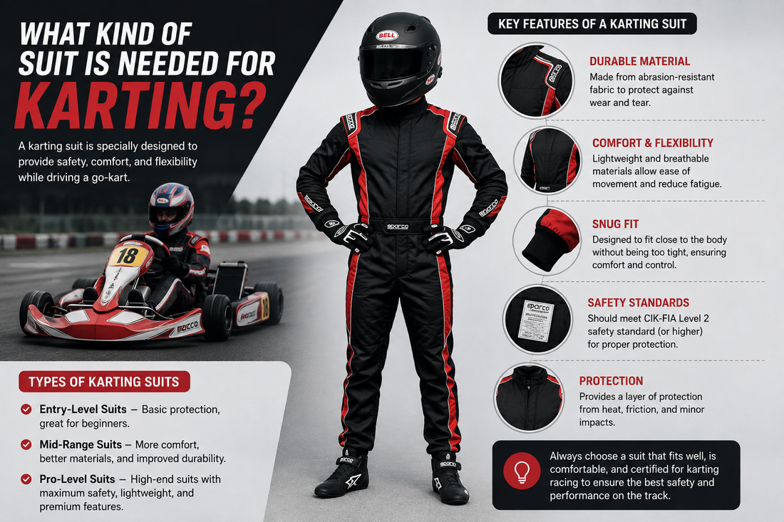 What kind of suit is needed for karting?