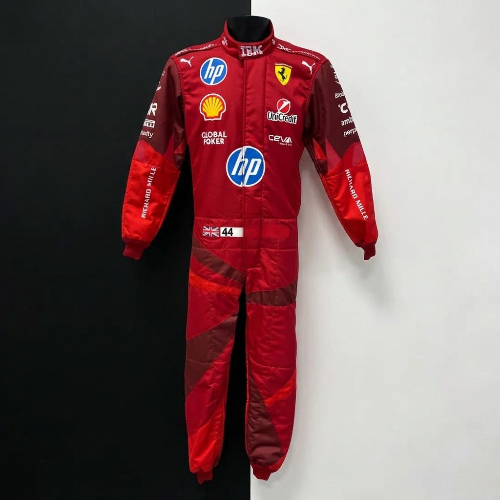 2025 Lewis Hamilton Las Vegas GP Ferrari custom go kart suit