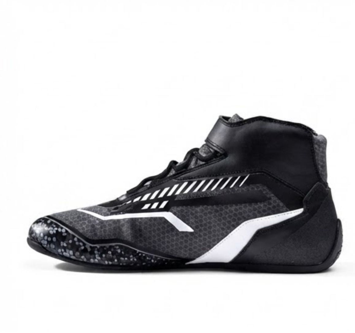 V2 Professional High-Top Karting Shoes (Logo-Free Performance Design)