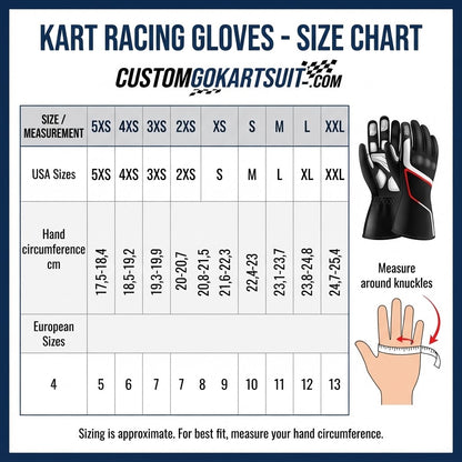 Professional Art Style Karting Gloves – Advanced Graphics &amp; High-Grip Go-Kart Racing Gloves