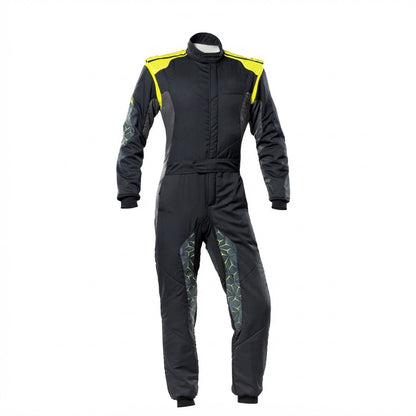 Professional Black & Yellow Karting Race Suit