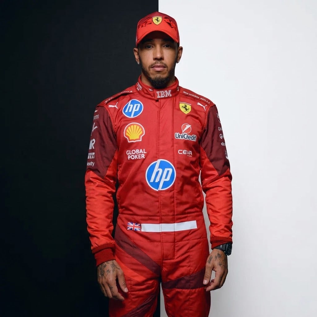 2025 Lewis Hamilton Las Vegas GP Ferrari custom go kart suit