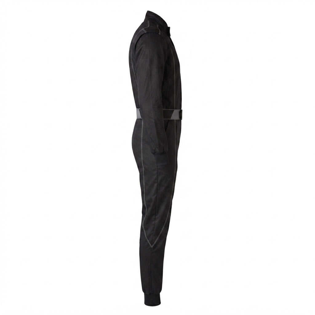 Unbranded Track-Ready Karting Suit - Solid Black