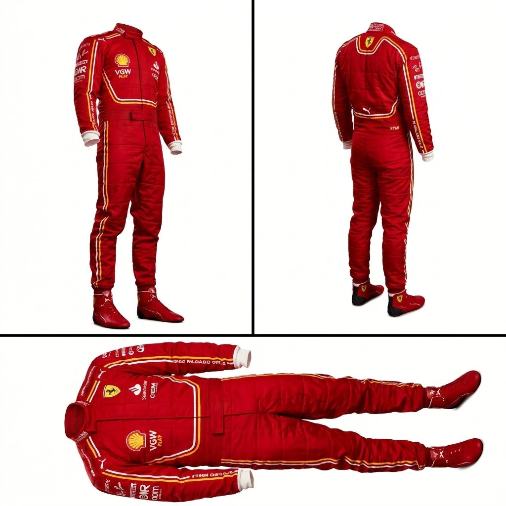 2024 Charles Leclerc Ferrari F1 Race Suit karting suits	720 Replica