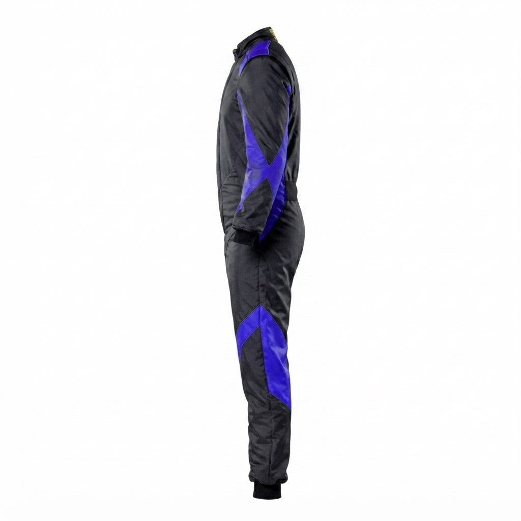 Apex Pro Electric Blue & Black Custom Karting Race Suit