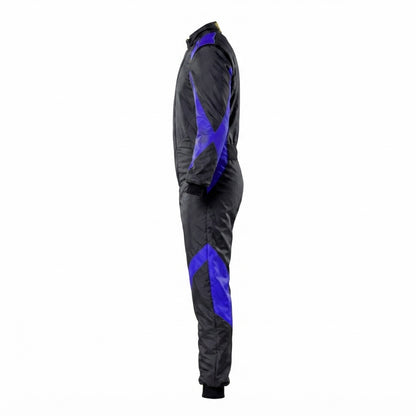Apex Pro Electric Blue & Black Custom Karting Race Suit