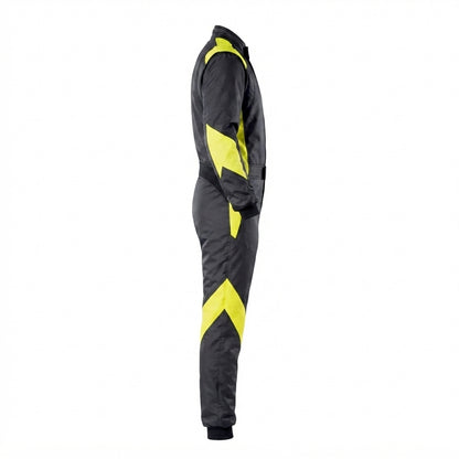 Apex Stealth Series - Black &amp; Neon Yellow Custom Karting Race Suit