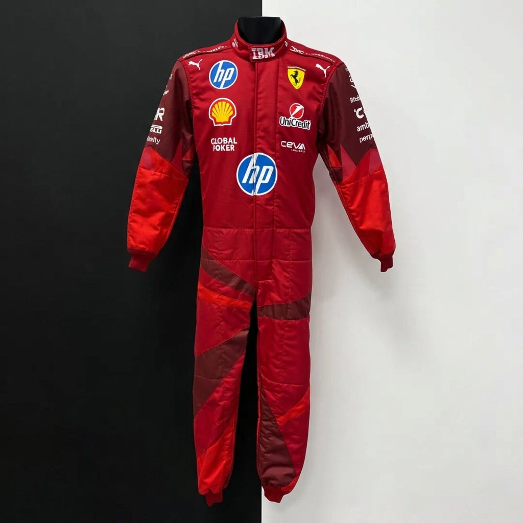2025 Lewis Hamilton Ferrari F1 Race Suit go kart suit