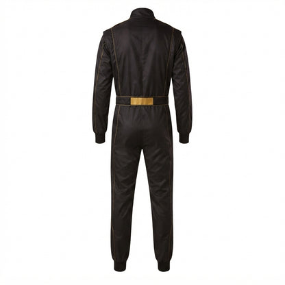 Professional Blank Black & Gold Go-Kart Racing Overall