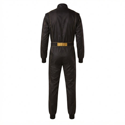Professional Blank Black & Gold Go-Kart Racing Overall