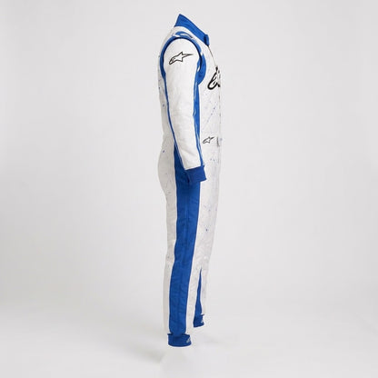 Custom Blue &amp; White Go-Kart Racing Suit – Professional Lightweight Motorsport Racewear