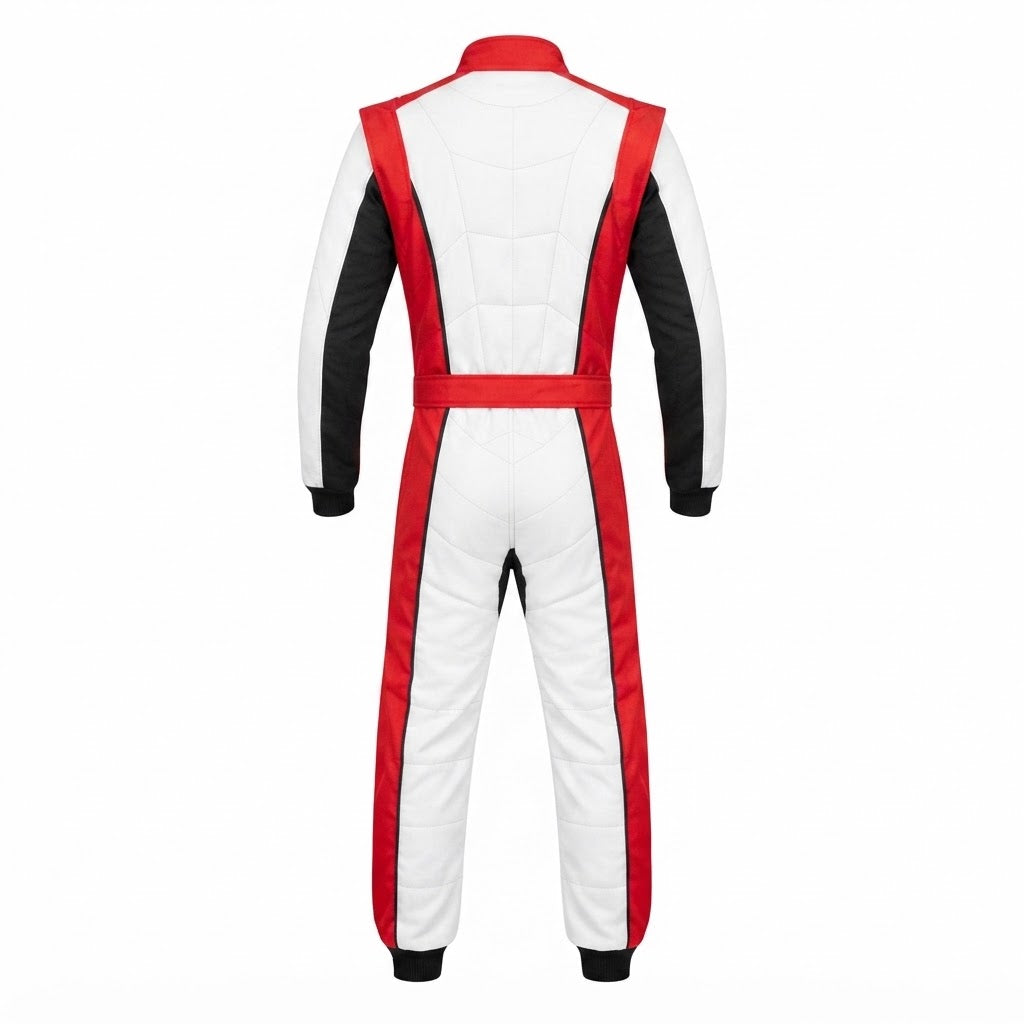Red & White Pro-Series Karting Race Suit - Unbranded