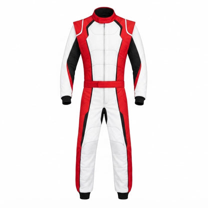 Red & White Pro-Series Karting Race Suit - Unbranded