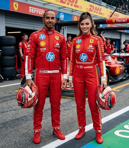 2025 Lewis Hamilton Monza GP Ferrari F1 karting suit