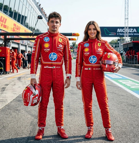 2025 Charles Leclerc Monza GP Ferrari F1 kart suit