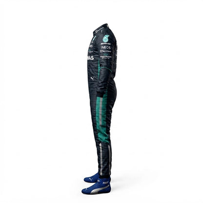 Kimi Antonelli 2026 Black & Teal Go Kart Suit - Custom Go Kart Suit
