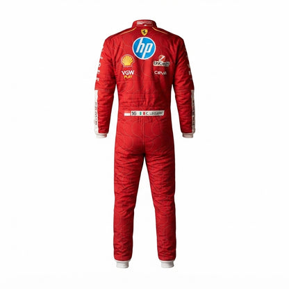 2025 Charles Leclerc Monza GP Ferrari F1 kart suit