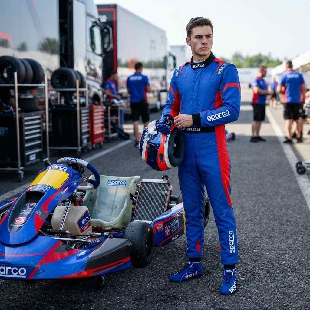 Sparco Competition Racing Suit - Blue and Red