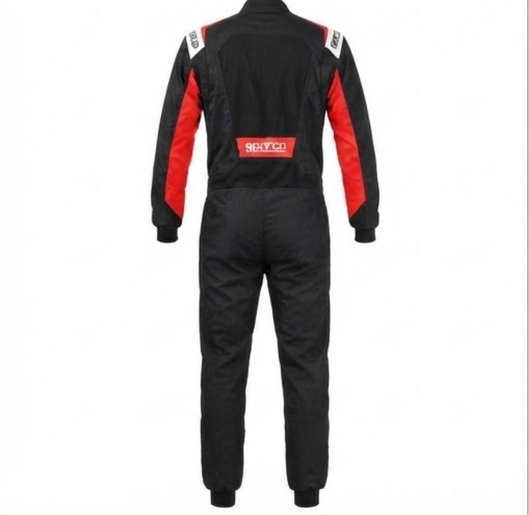 Sparco Racing Suit Black and Red Go Kart Fire Suit Professional Motorsport Race Suit, Track Day & Sim Racing Overall Free