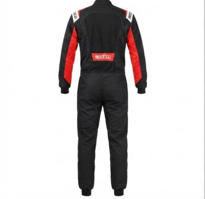 Sparco Racing Suit Black and Red Go Kart Fire Suit Professional Motorsport Race Suit, Track Day & Sim Racing Overall Free