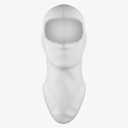 Professional White Fireproof Racing Balaclava – FIA Approved, Brand-Free Design