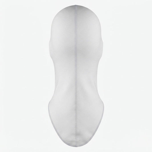 Professional White Fireproof Racing Balaclava – FIA Approved, Brand-Free Design