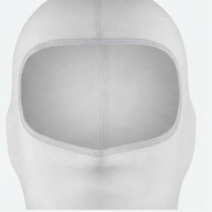 Professional White Fireproof Racing Balaclava – FIA Approved, Brand-Free Design