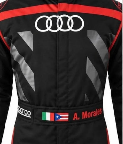 Custom Audi Racing Suit: CIK/FIA Level 2 Karting Race Apparel