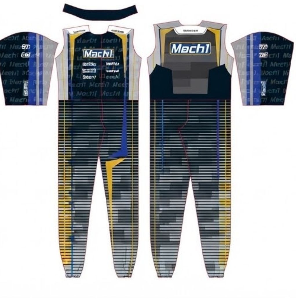 F1 Customized Mach1 Go Kart Racing Suit Made To Order Suit