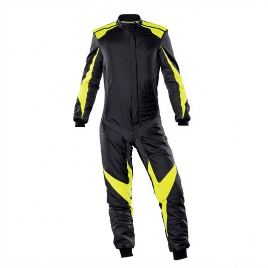 Apex Stealth Series - Black &amp; Neon Yellow Custom Karting Race Suit