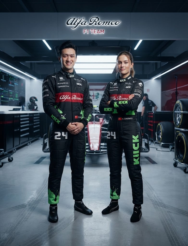 2023 Zhou Guanyu F1 Racing Kart Suits Belgian GP Alfa Romeo