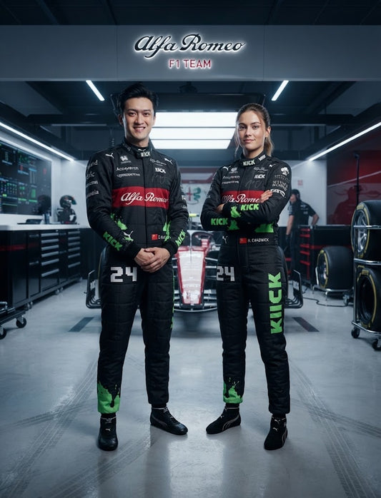 2023 Zhou Guanyu F1 Racing Kart Suits Belgian GP Alfa Romeo