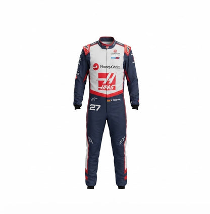 2024 Nico Hulkenberg Haas F1 Race Suit KART SUIT