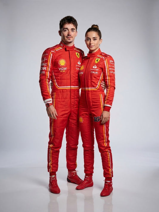 2024 Charles Leclerc Ferrari F1 Race Suit karting suits	720 Replica