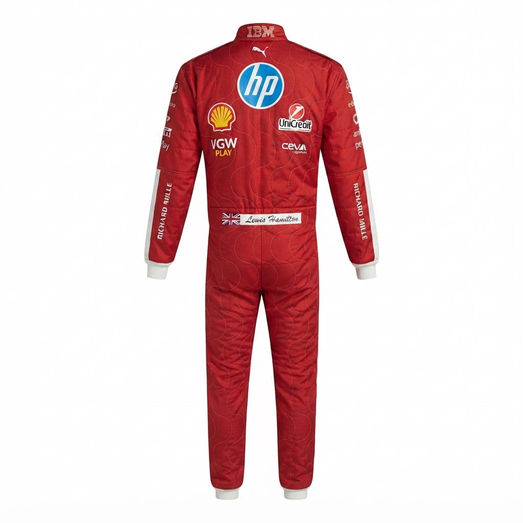 2025 Lewis Hamilton Monza GP Ferrari F1 karting suit