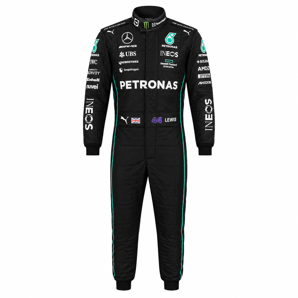 2022 Lewis Hamilton Mercedes F1 Race Suit karting suits