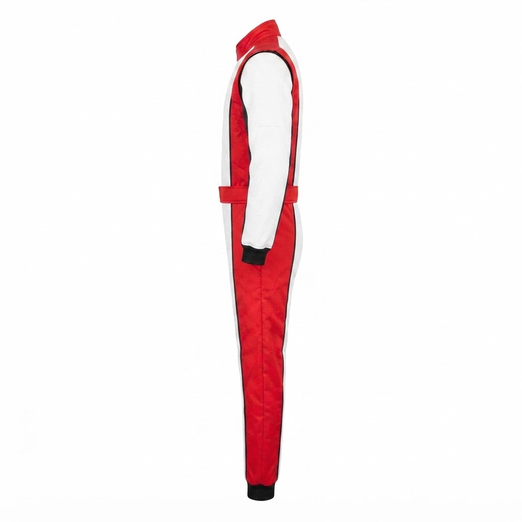 Red & White Pro-Series Karting Race Suit - Unbranded