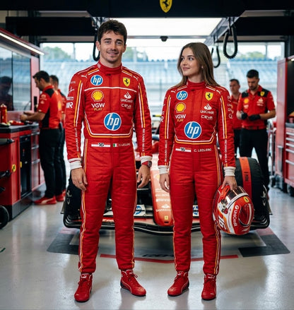 Buy 2025 Charles Leclerc Ferrari F1 Racing kart Suit Replica