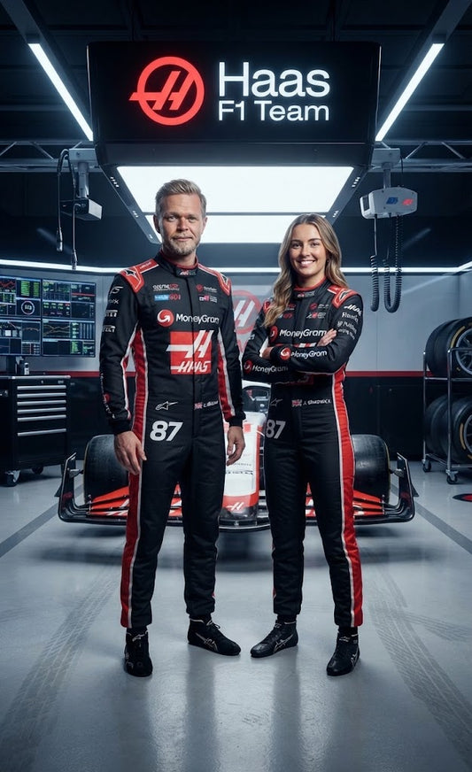 2024 Kevin Magnussen Haas F1 Race karting suit