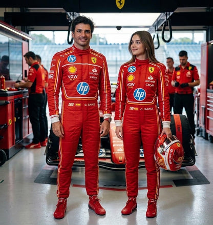 2024 Carlos Sainz Jr. Ferrari F1 Kart Race Suit Las – Vegas GP