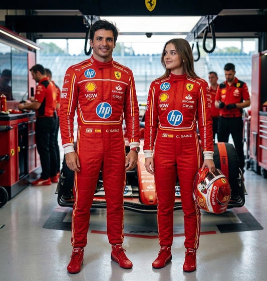 2024 Carlos Sainz Jr. Ferrari F1 Kart Race Suit Las – Vegas GP