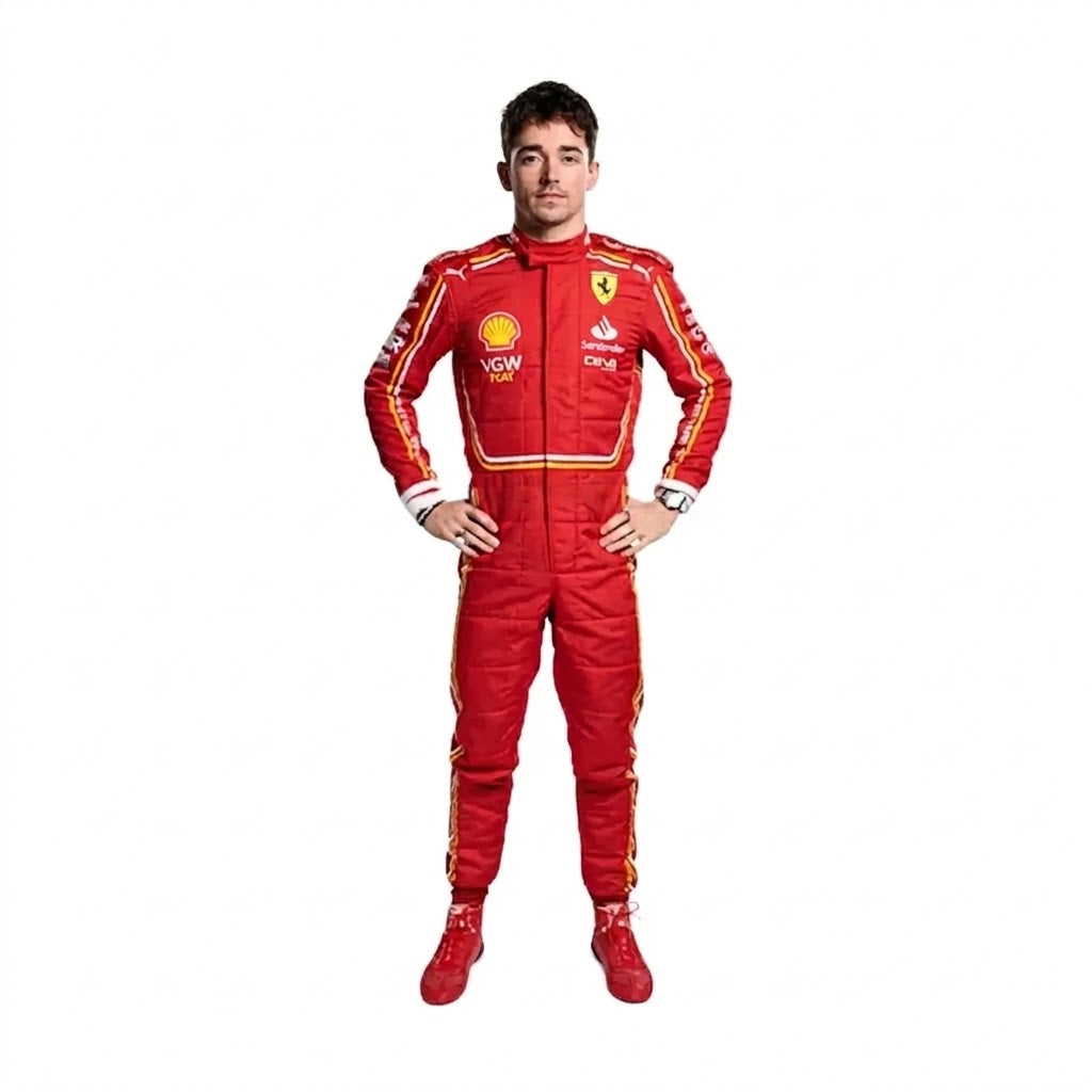 2024 Charles Leclerc Ferrari F1 Race Suit karting suits	720 Replica