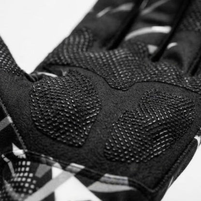 Custom black and white Racing Gloves - Professional Karting Gear