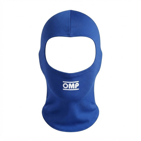 OMP Blue Professional Racing Balaclava / Karting Open Face Head Sock with FIA Homologation Tag