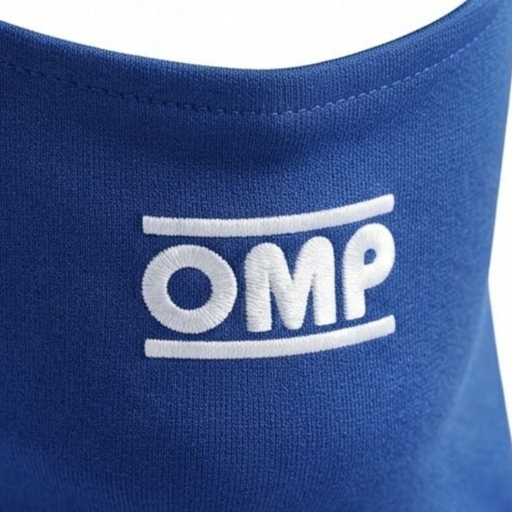OMP Blue Professional Racing Balaclava / Karting Open Face Head Sock with FIA Homologation Tag