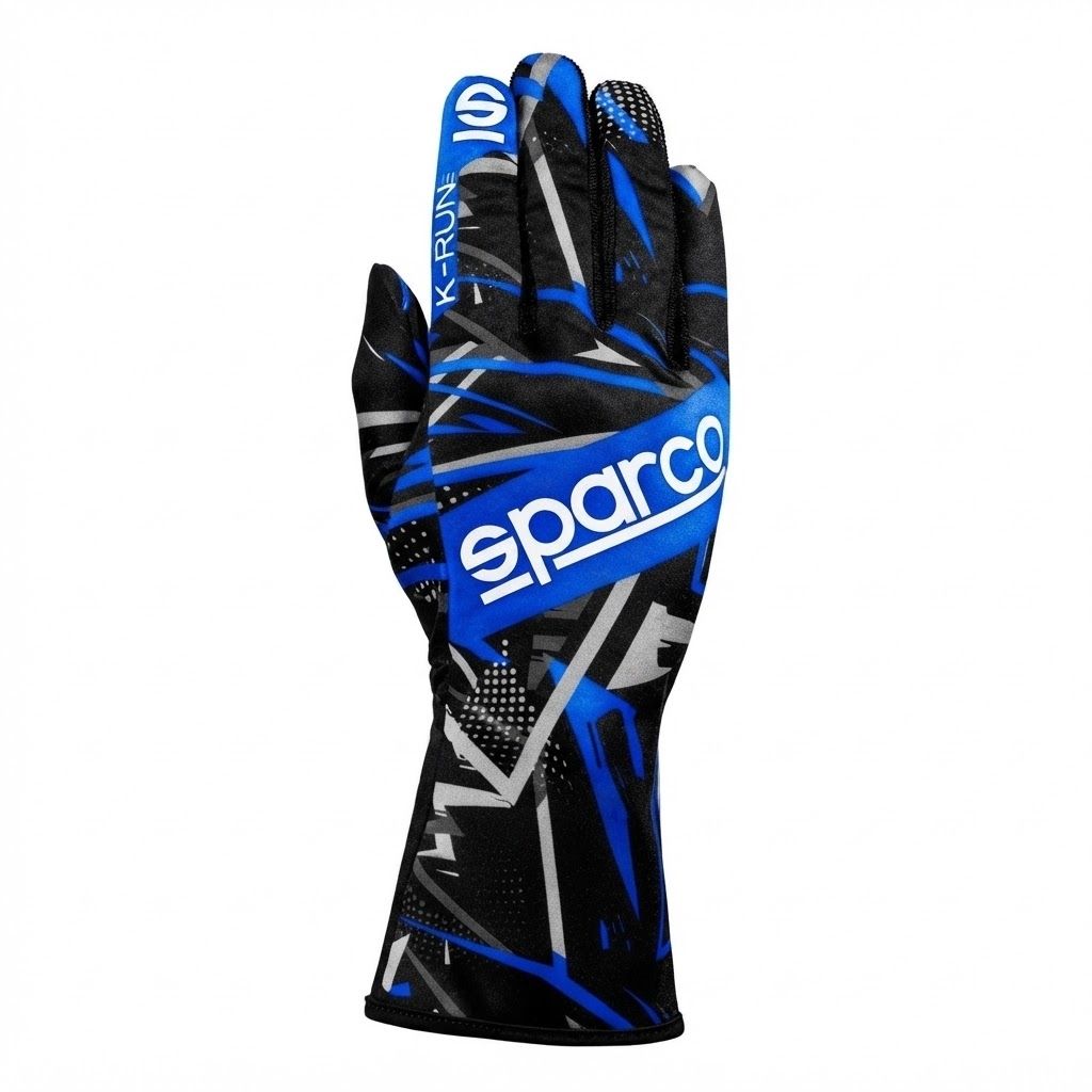 Custom Blue Racing Gloves - Professional Karting Gear