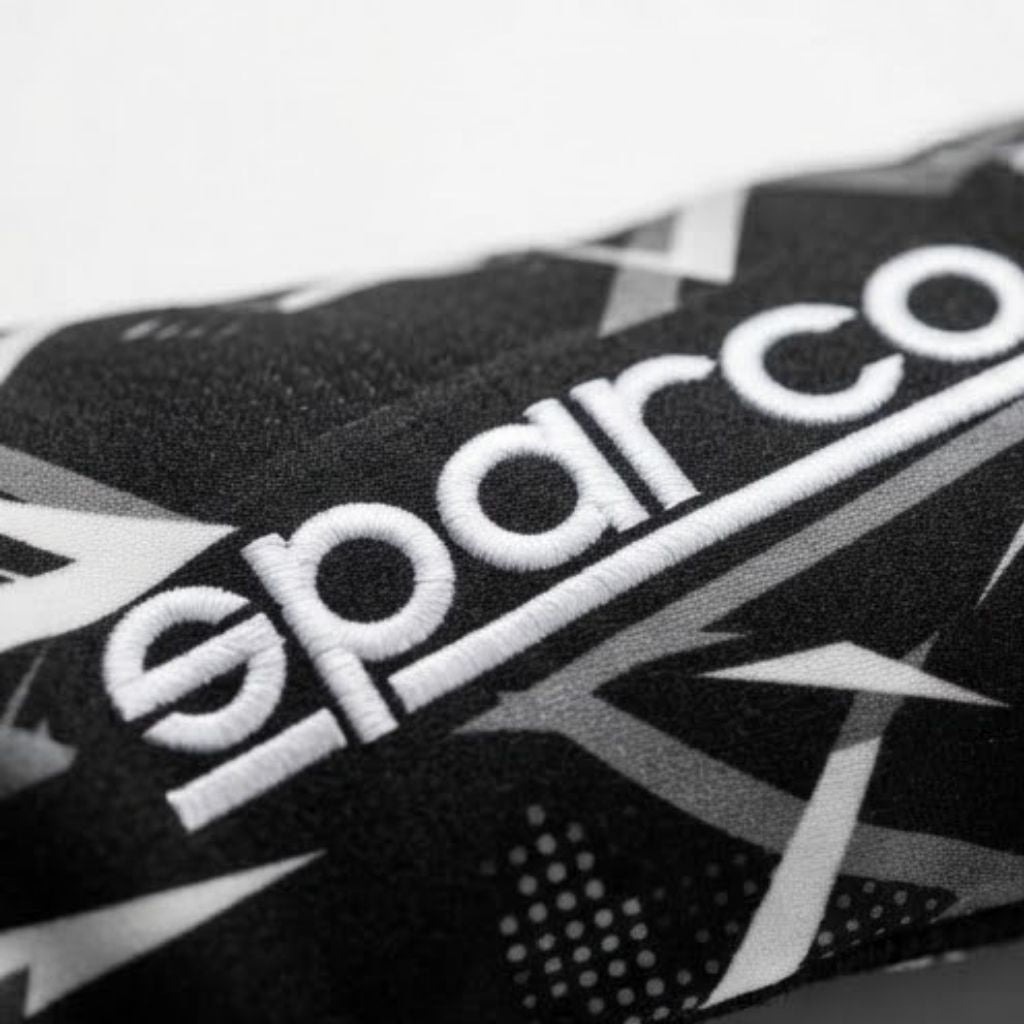 Custom black and white Racing Gloves - Professional Karting Gear